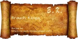 Brauch Kinga névjegykártya